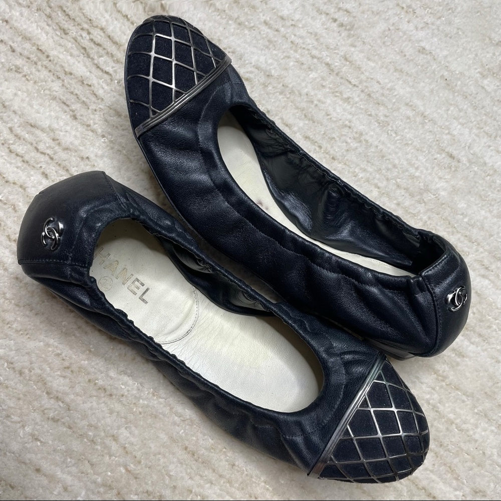 Chanel flats.